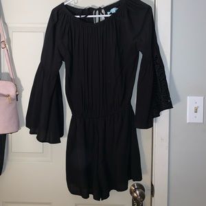 Black off the shoulder romper